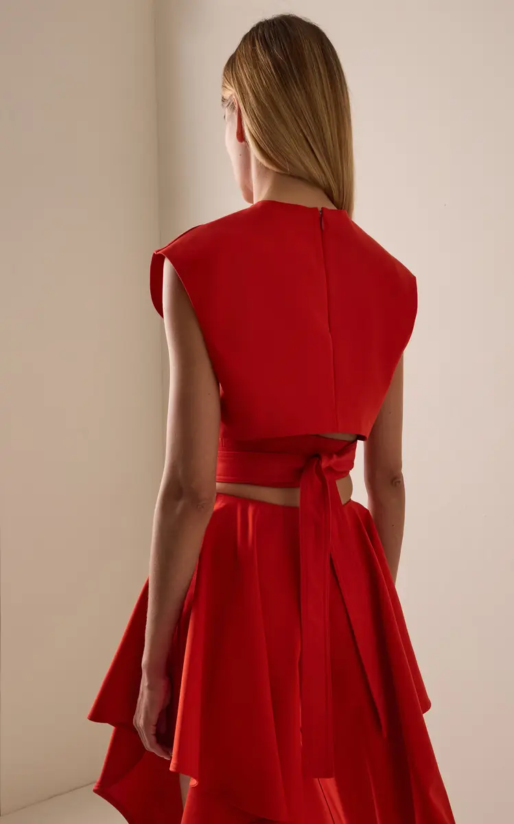 Alaïa Belted Cotton Top | Thumbnail 4 Alaïa Belted Cotton Top | Thumbnail 4