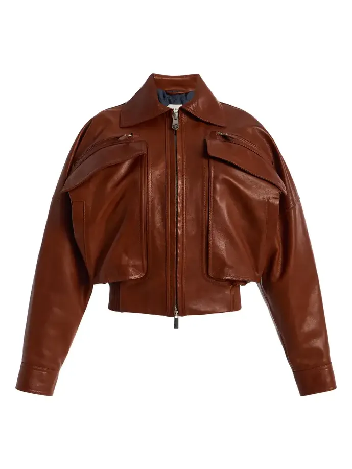 Cropped Leather Jacket Cropped Leather Jacket