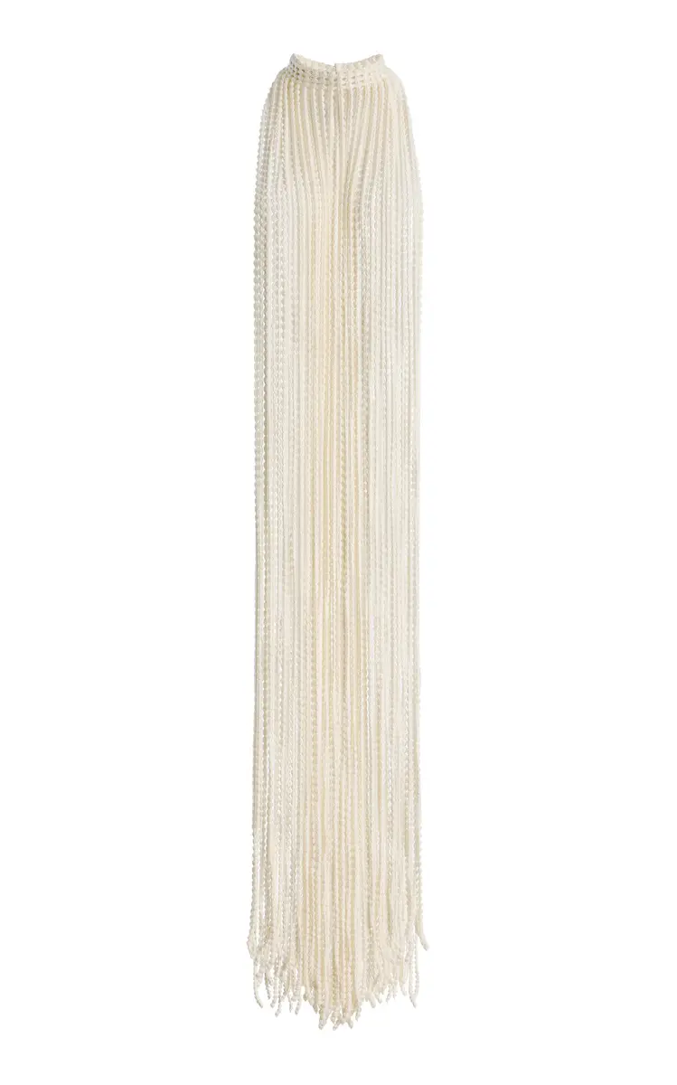 Alaïa Beaded Knit Scarf | Thumbnail 4 Alaïa Beaded Knit Scarf | Thumbnail 4