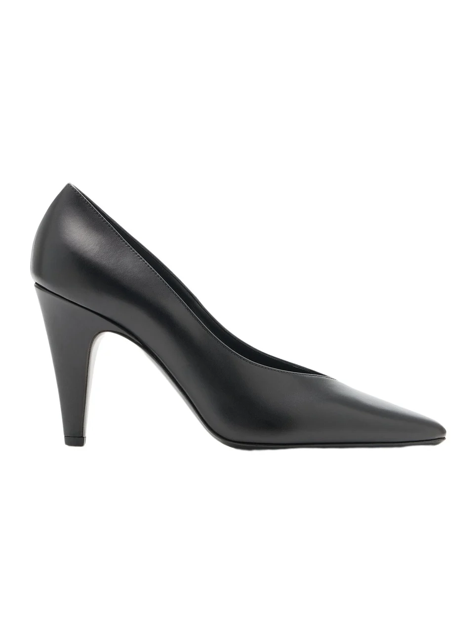 Cone Laminated Leather Pumps