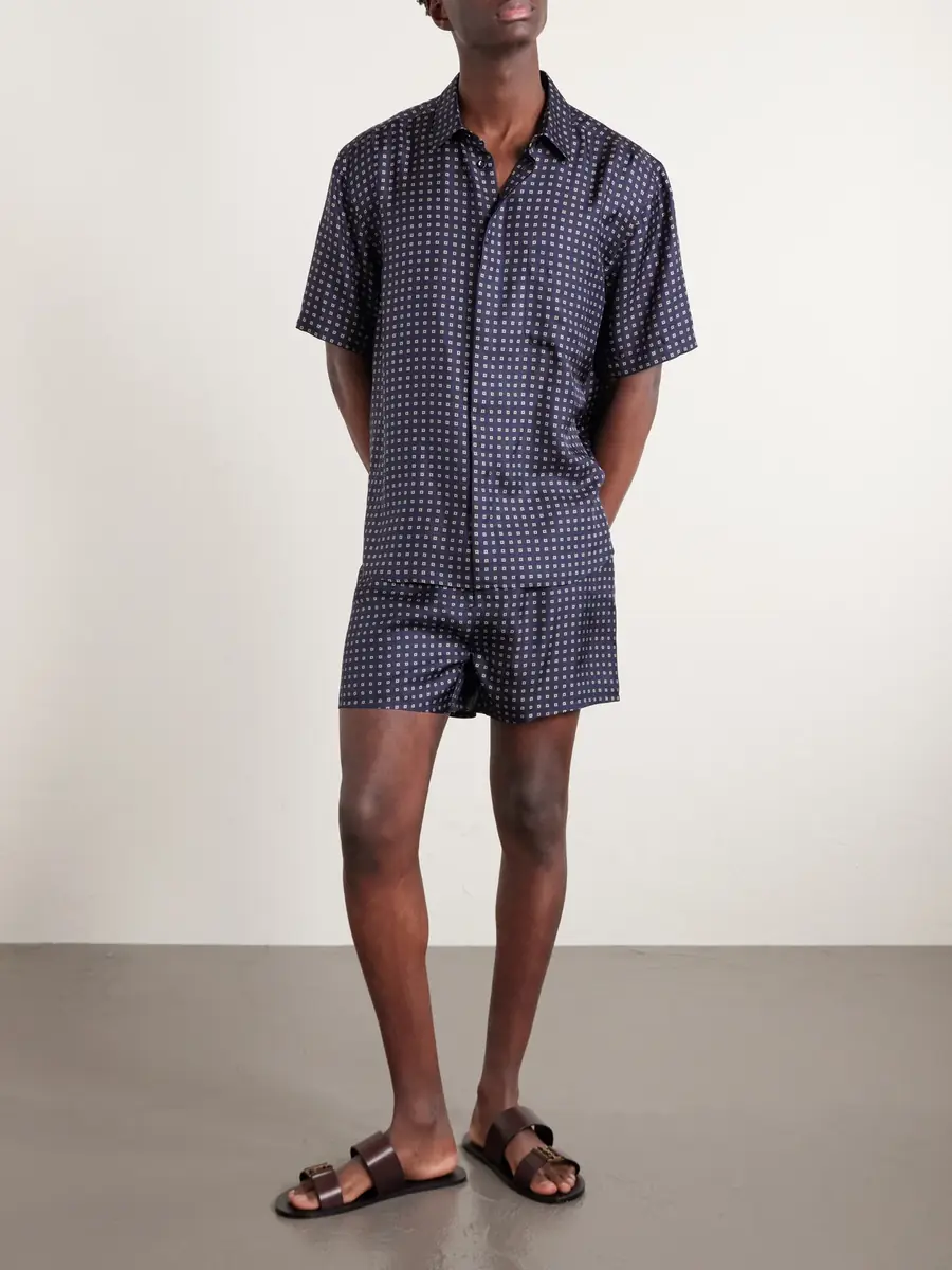 Saint Laurent Printed Silk-Voile Shirt - Men | Thumbnail 2