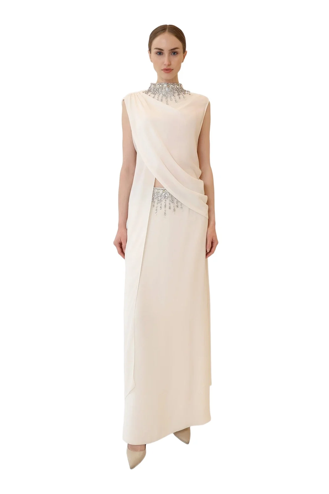 Georgette Maxi Skirt With Embroidery Georgette Maxi Skirt With Embroidery