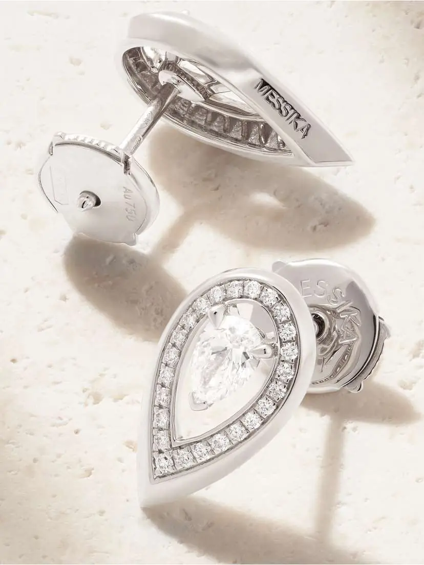 Messika Firey 18-karat White Gold Diamond Earrings | Thumbnail 3