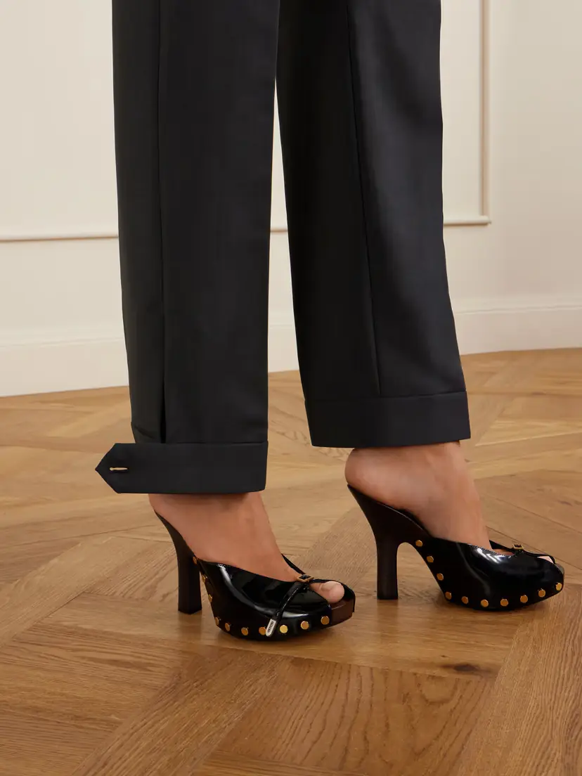 Versace Sassi Patent-leather Clogs | Thumbnail 2 Versace Sassi Patent-leather Clogs | Thumbnail 2