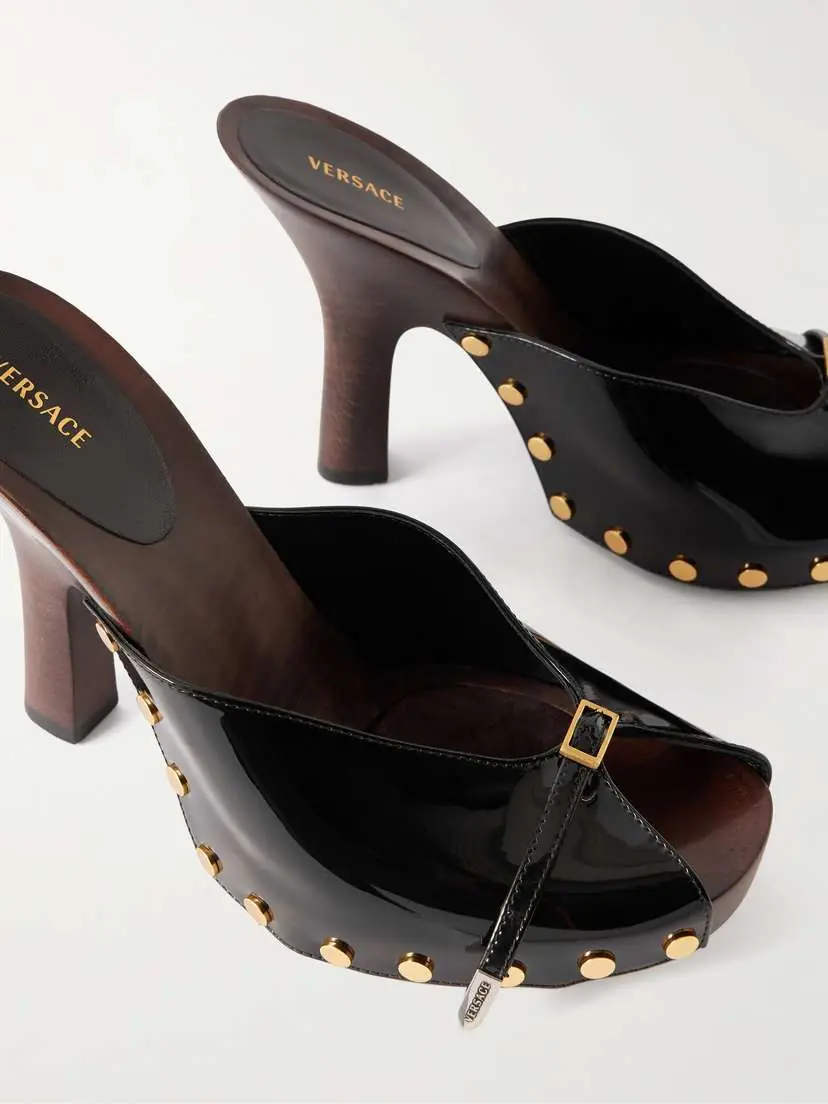 Versace Sassi Patent-leather Clogs | Thumbnail 5 Versace Sassi Patent-leather Clogs | Thumbnail 5