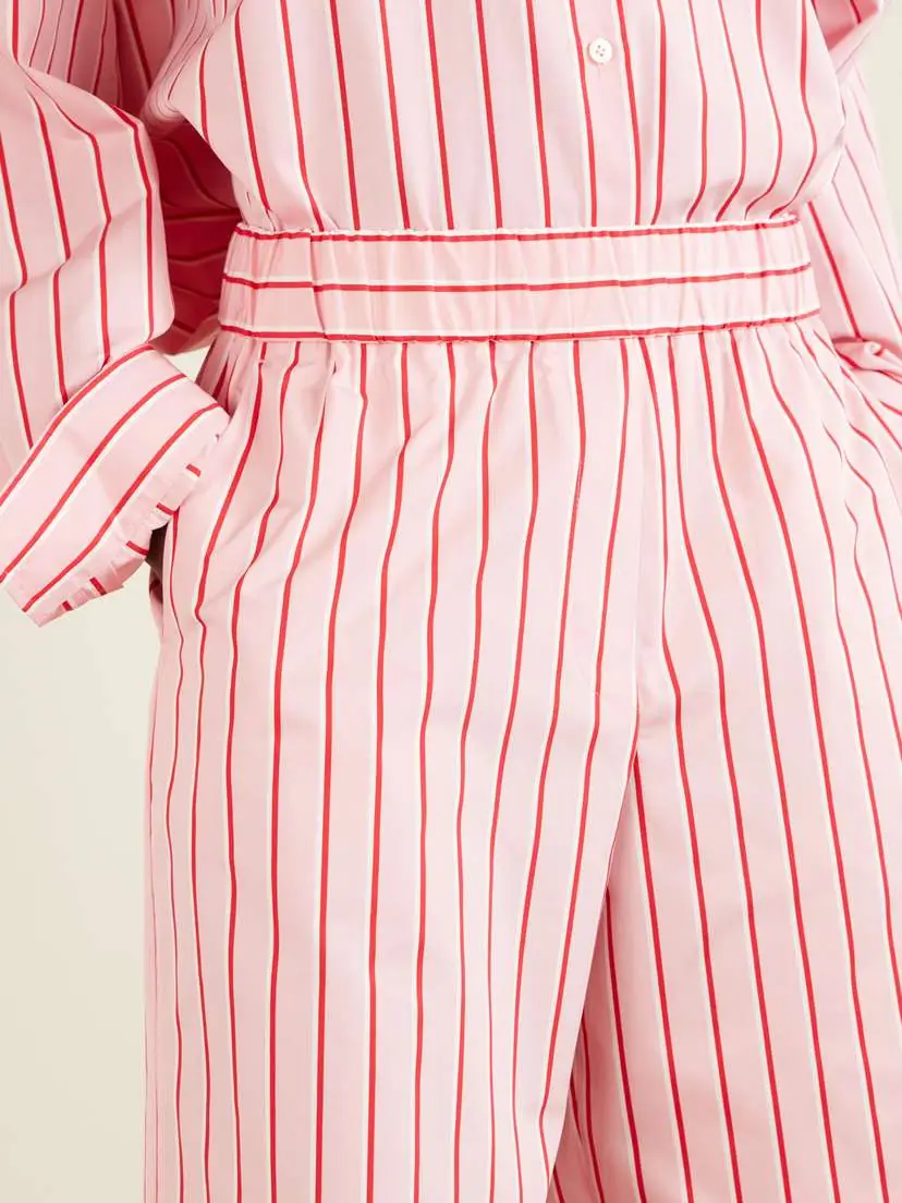 Dries Van Noten Pomy Bis Striped Cotton Shorts | Thumbnail 5