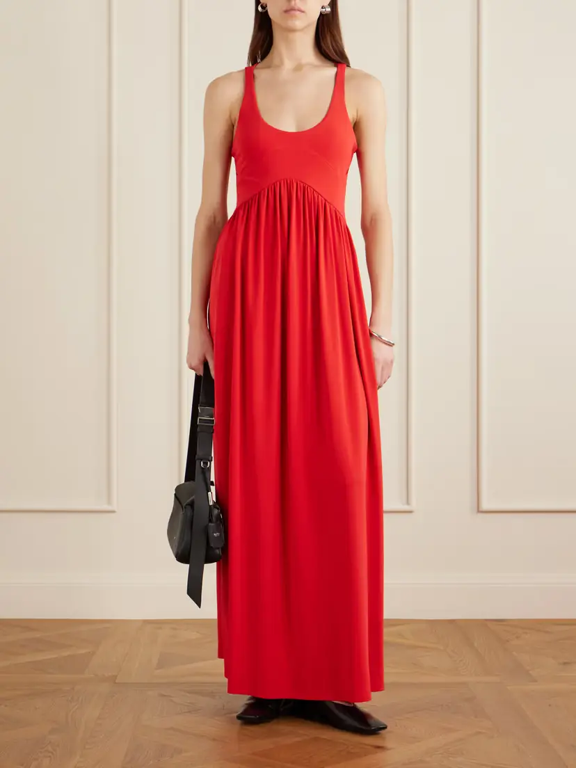 Sportmax Gathered Jersey Maxi Dress | Thumbnail 2 Sportmax Gathered Jersey Maxi Dress | Thumbnail 2