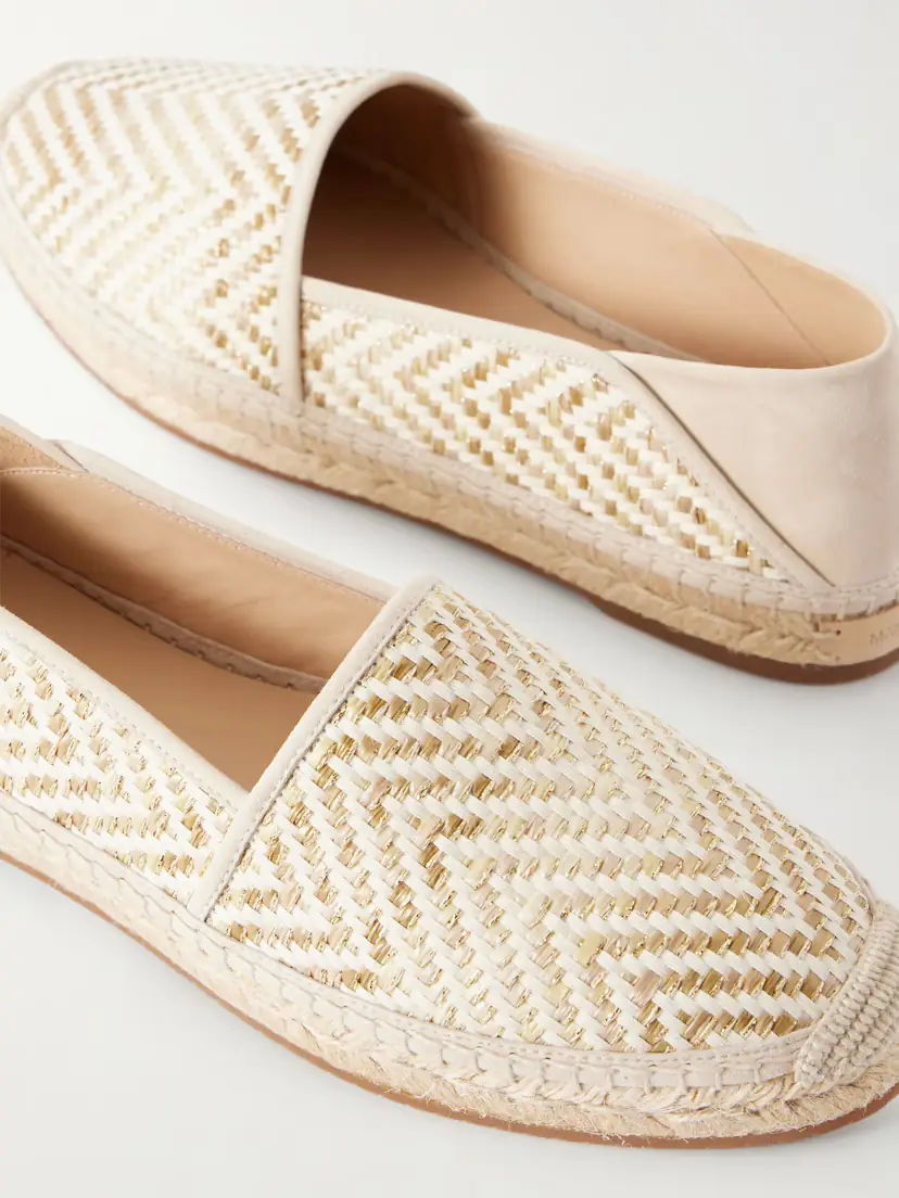 Manolo Blahnik Espadra Suede-trimmed Woven Raffia Espadrilles | Thumbnail 5 Manolo Blahnik Espadra Suede-trimmed Woven Raffia Espadrilles | Thumbnail 5