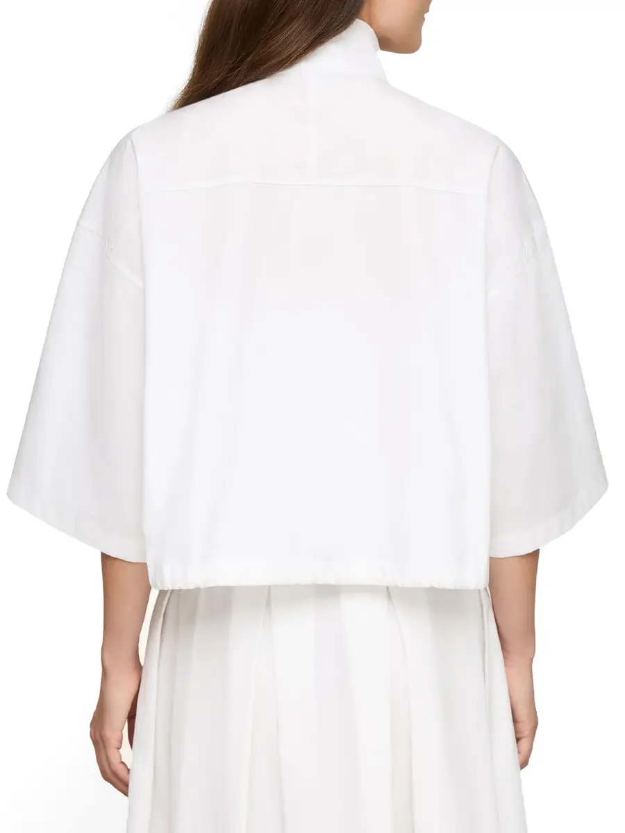 LAFAYETTE 148 Short-Sleeve Oversized Cotton Shirt Jacket | Thumbnail 4