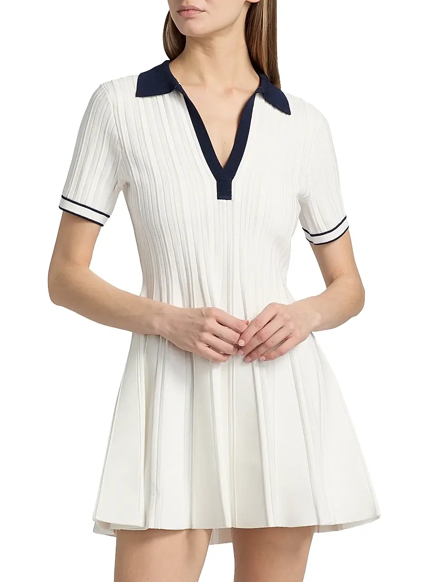 Simkhai Women's Page Rib-Knit Polo Minidress | Thumbnail 3 Simkhai Women's Page Rib-Knit Polo Minidress | Thumbnail 3