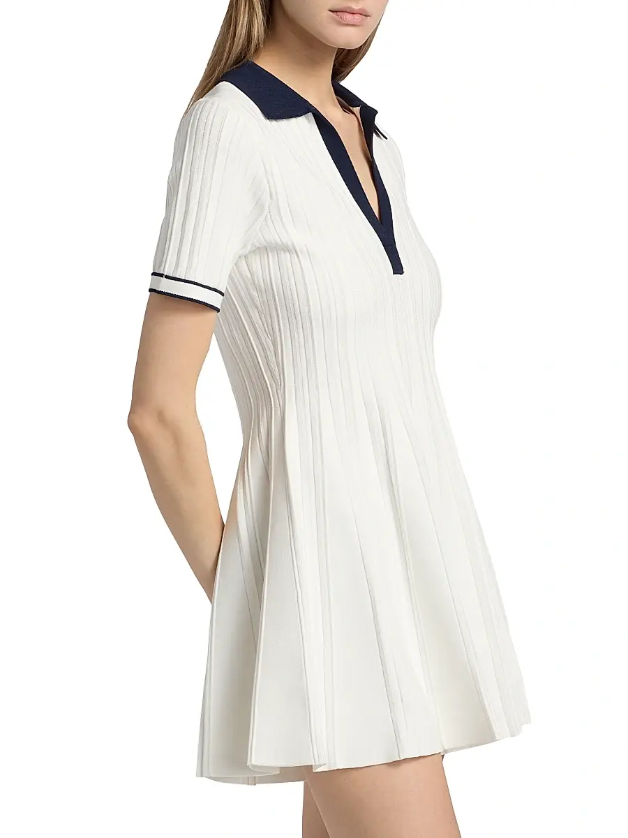 Simkhai Women's Page Rib-Knit Polo Minidress | Thumbnail 4 Simkhai Women's Page Rib-Knit Polo Minidress | Thumbnail 4