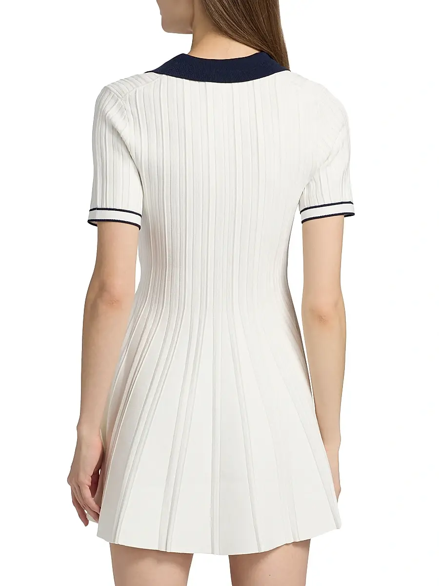 Simkhai Women's Page Rib-Knit Polo Minidress | Thumbnail 5 Simkhai Women's Page Rib-Knit Polo Minidress | Thumbnail 5