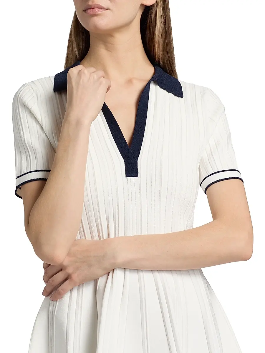 Simkhai Women's Page Rib-Knit Polo Minidress | Thumbnail 6 Simkhai Women's Page Rib-Knit Polo Minidress | Thumbnail 6