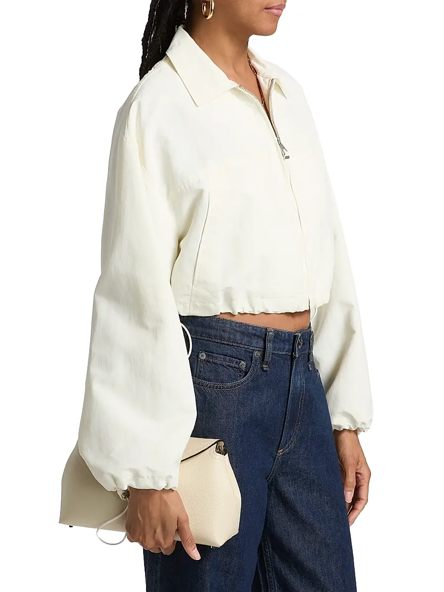 Simkhai Women's Colsen Drawcord Crop Jacket | Thumbnail 4 Simkhai Women's Colsen Drawcord Crop Jacket | Thumbnail 4