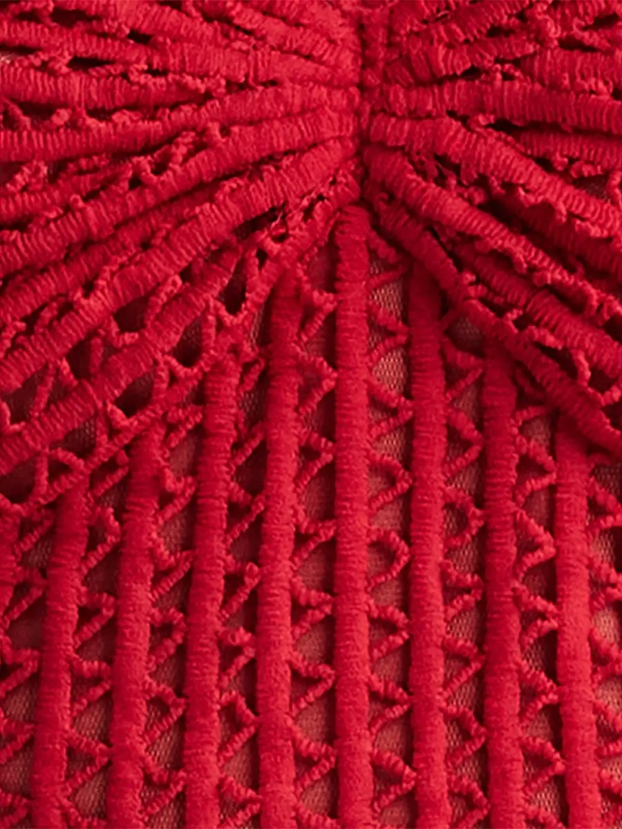 Tadashi Shoji Women's Crocheted Sweetheart Minidress | Thumbnail 7