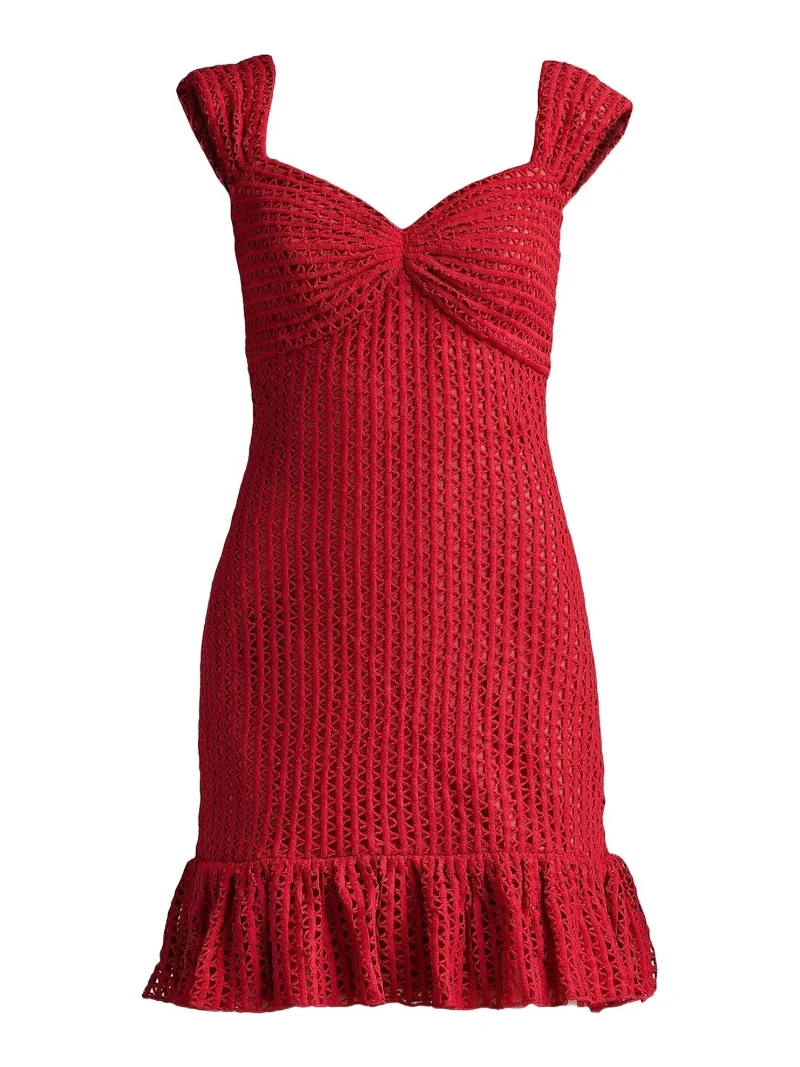 Women's Crocheted Sweetheart Minidress Women's Crocheted Sweetheart Minidress
