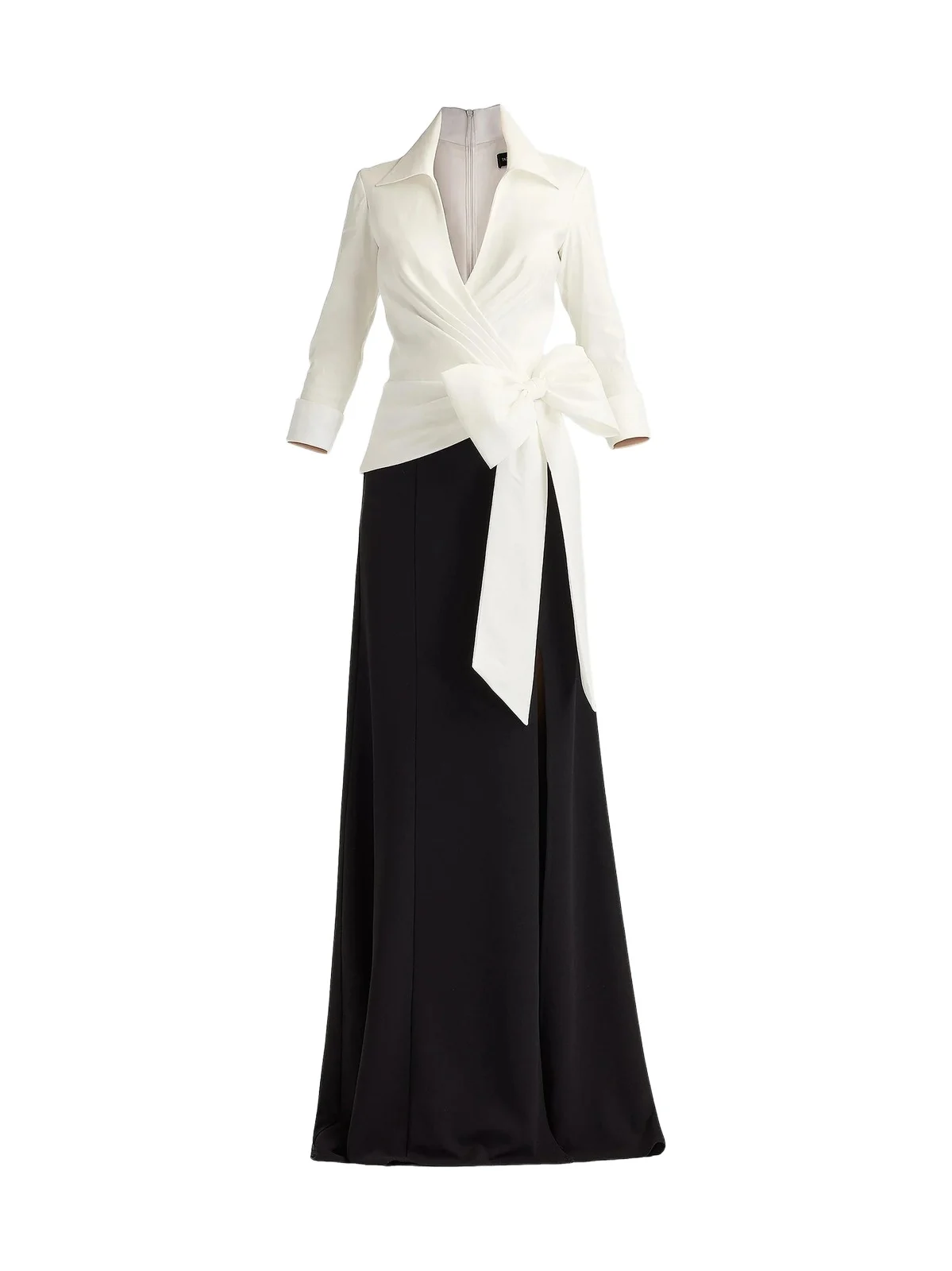 Women's Mixed-Media Bow Gown