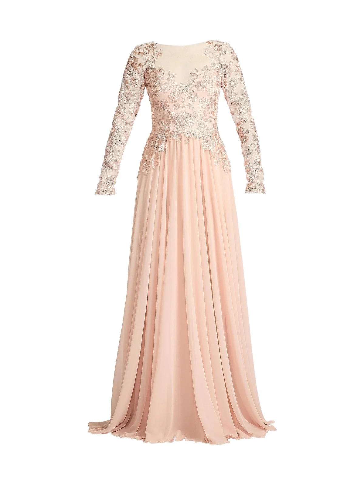 Women's Lace-Embroidered Pleated Gown Women's Lace-Embroidered Pleated Gown