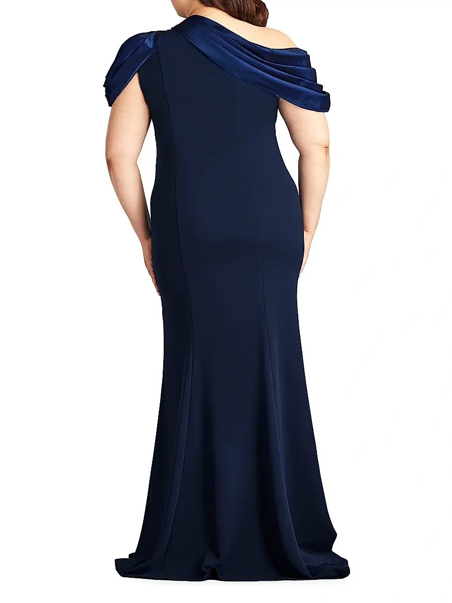 Tadashi Shoji Women's Crepe & Taffeta Off-The-Shoulder Gown | Thumbnail 5 Tadashi Shoji Women's Crepe & Taffeta Off-The-Shoulder Gown | Thumbnail 5