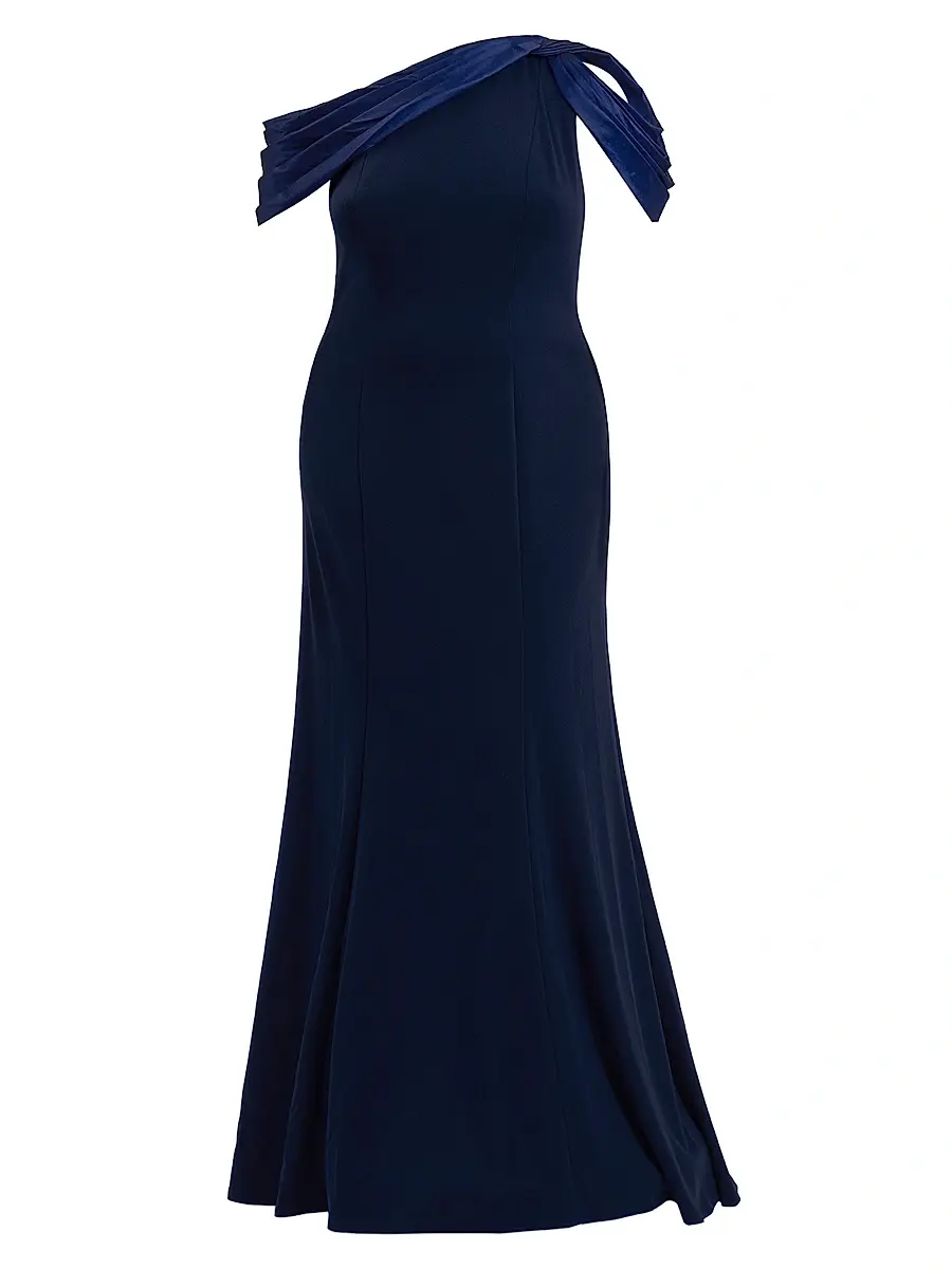Women's Crepe & Taffeta Off-The-Shoulder Gown Women's Crepe & Taffeta Off-The-Shoulder Gown