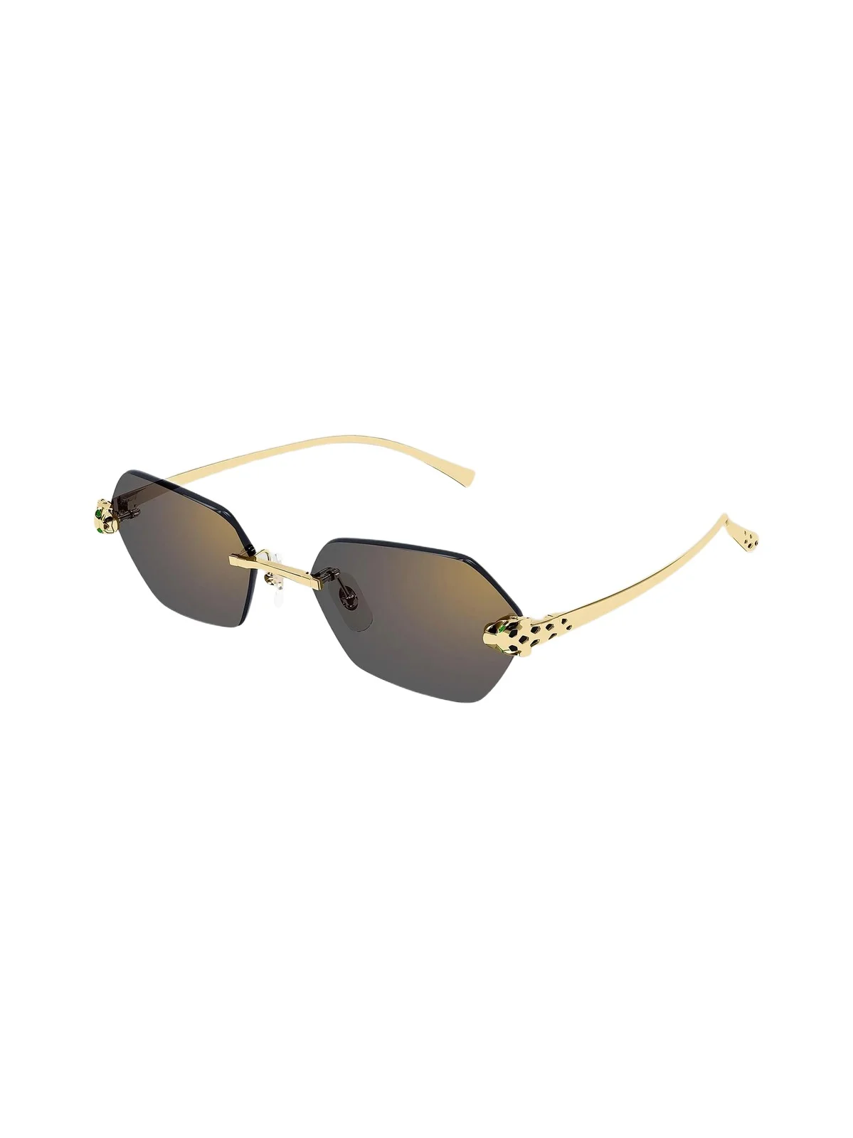 Cartier Women's Panthère Classic 55MM 24K-Gold-Plated Geometric Sunglasses