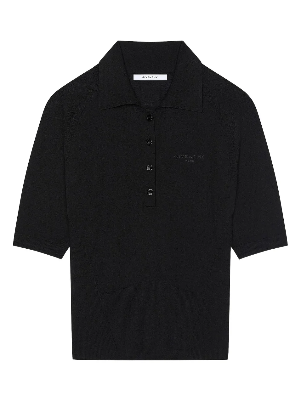 Women's Cropped Polo in Second Skin Effect Knit