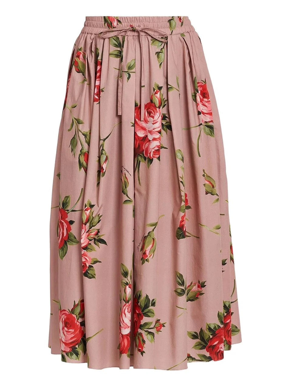 Women's Pleated Floral A-Line Midi-Skirt Women's Pleated Floral A-Line Midi-Skirt