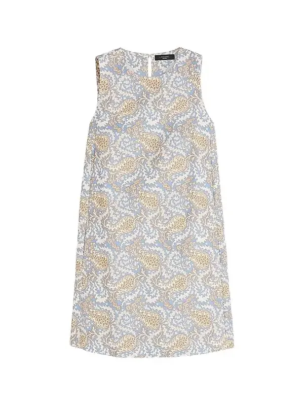 Women's Printed Cotton Basketweave A-Line Dress Women's Printed Cotton Basketweave A-Line Dress
