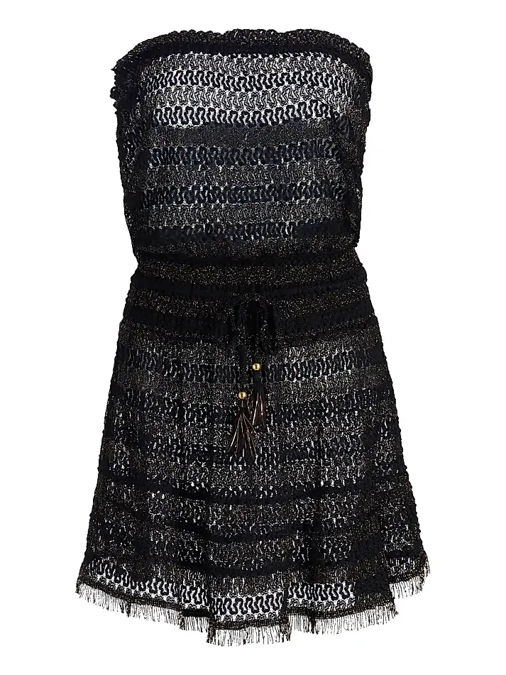 Ramy Brook Women's Swirl Lauryn Metallic-Knit Cover-Up Minidress