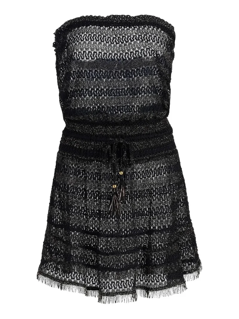 Ramy Brook Women's Swirl Lauryn Metallic-Knit Cover-Up Minidress