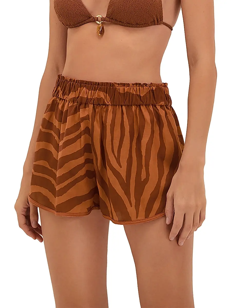 ViX by Paula Hermanny Women's Sundown Lana Striped Cotton Shorts | Thumbnail 3 ViX by Paula Hermanny Women's Sundown Lana Striped Cotton Shorts | Thumbnail 3