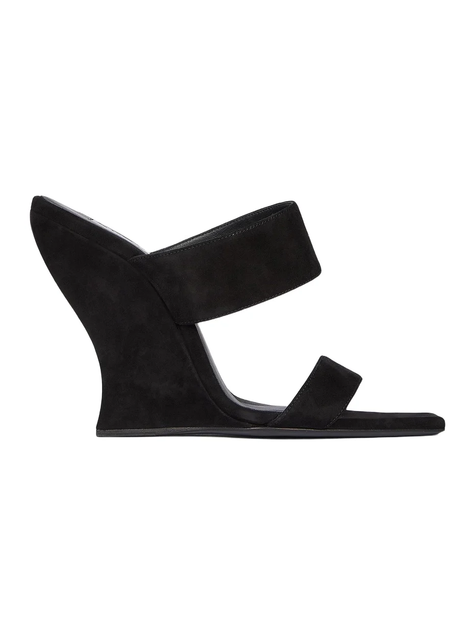 Women's 110MM Suede Wedge Mules Women's 110MM Suede Wedge Mules