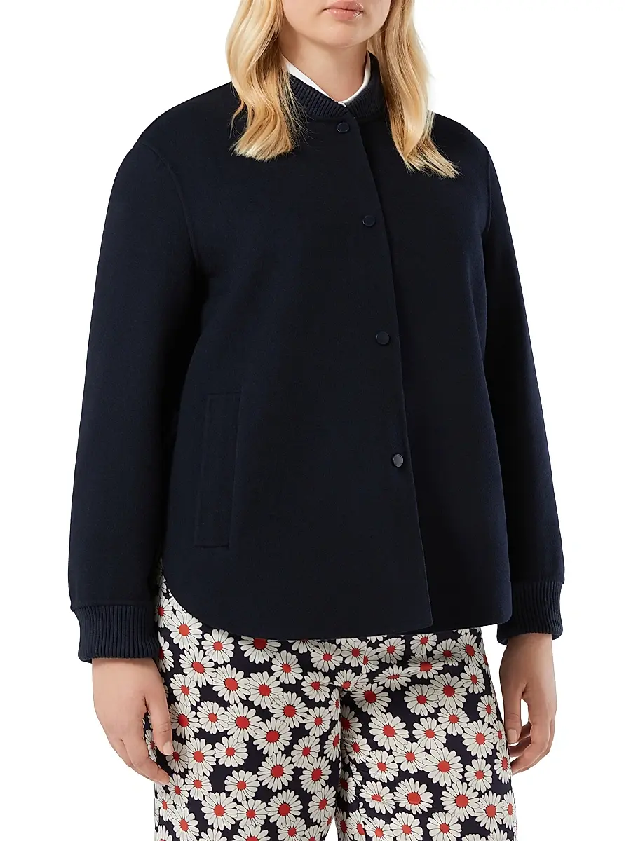 Marina Rinaldi Women's Double Faced Wool Blend Jacket - Midnight Blue | Thumbnail 3 Marina Rinaldi Women's Double Faced Wool Blend Jacket - Midnight Blue | Thumbnail 3