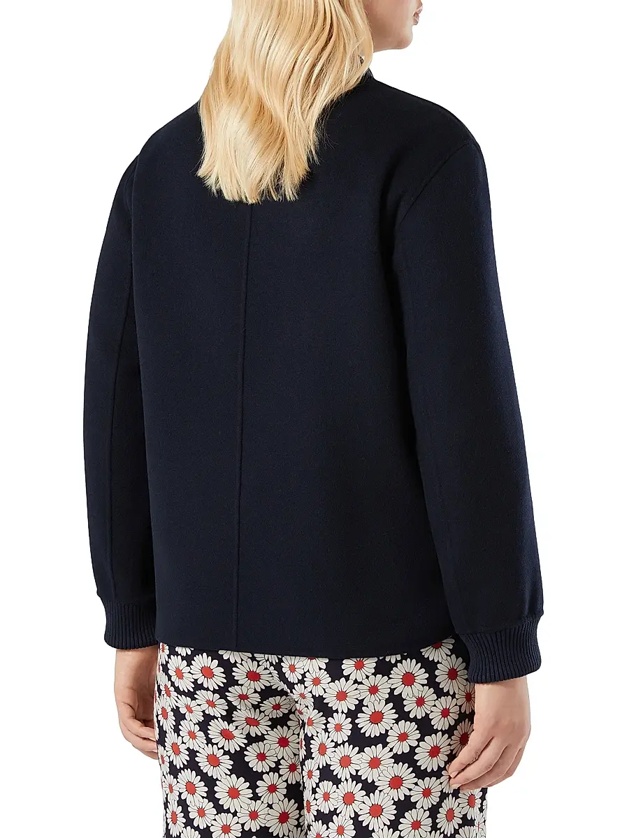 Marina Rinaldi Women's Double Faced Wool Blend Jacket - Midnight Blue | Thumbnail 4 Marina Rinaldi Women's Double Faced Wool Blend Jacket - Midnight Blue | Thumbnail 4