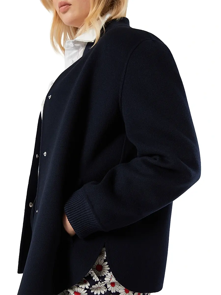 Marina Rinaldi Women's Double Faced Wool Blend Jacket - Midnight Blue | Thumbnail 5 Marina Rinaldi Women's Double Faced Wool Blend Jacket - Midnight Blue | Thumbnail 5