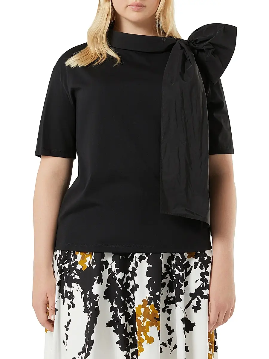 Marina Rinaldi Women's Jersey and Taffeta T-Shirt | Thumbnail 3