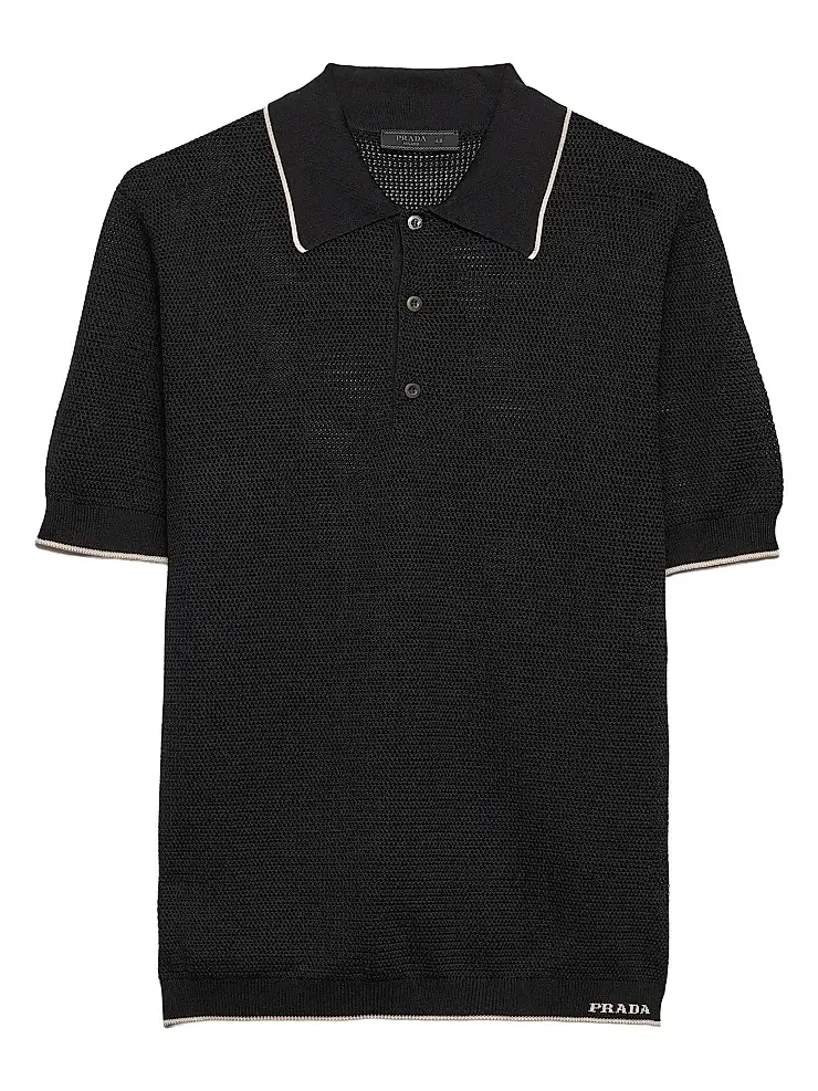 Men's Silk and Cotton Polo Shirt