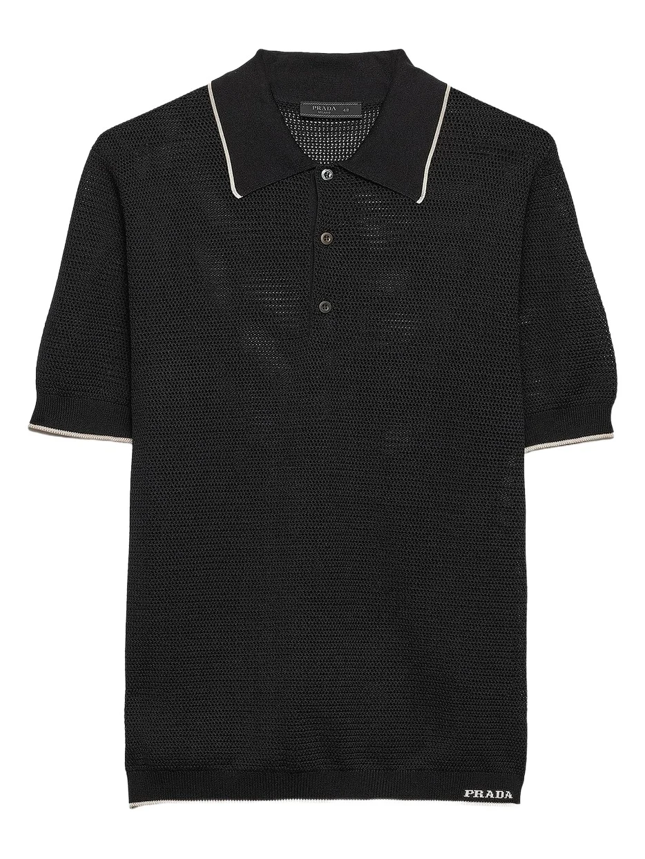 Men's Silk and Cotton Polo Shirt