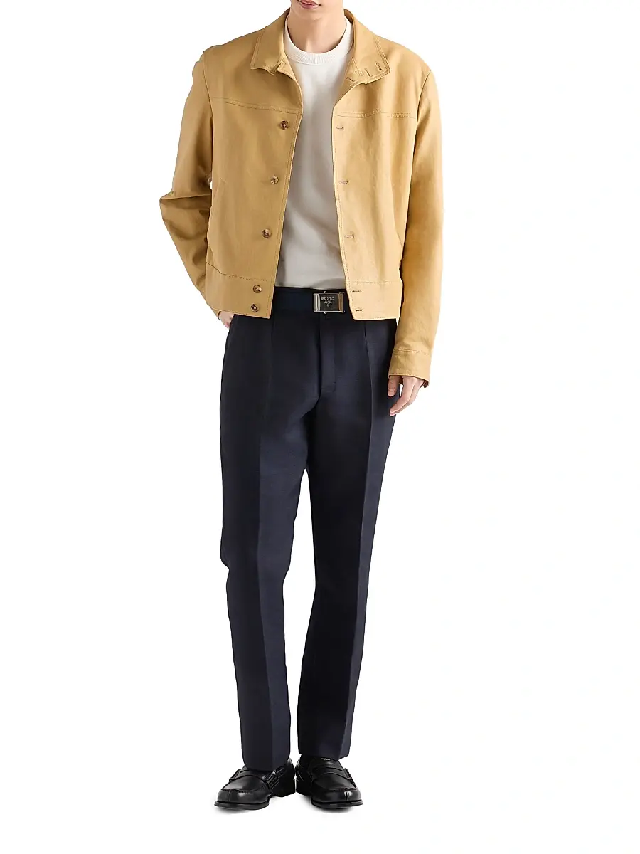 Prada Men's Cotton Crewneck Sweater - White | Thumbnail 6
