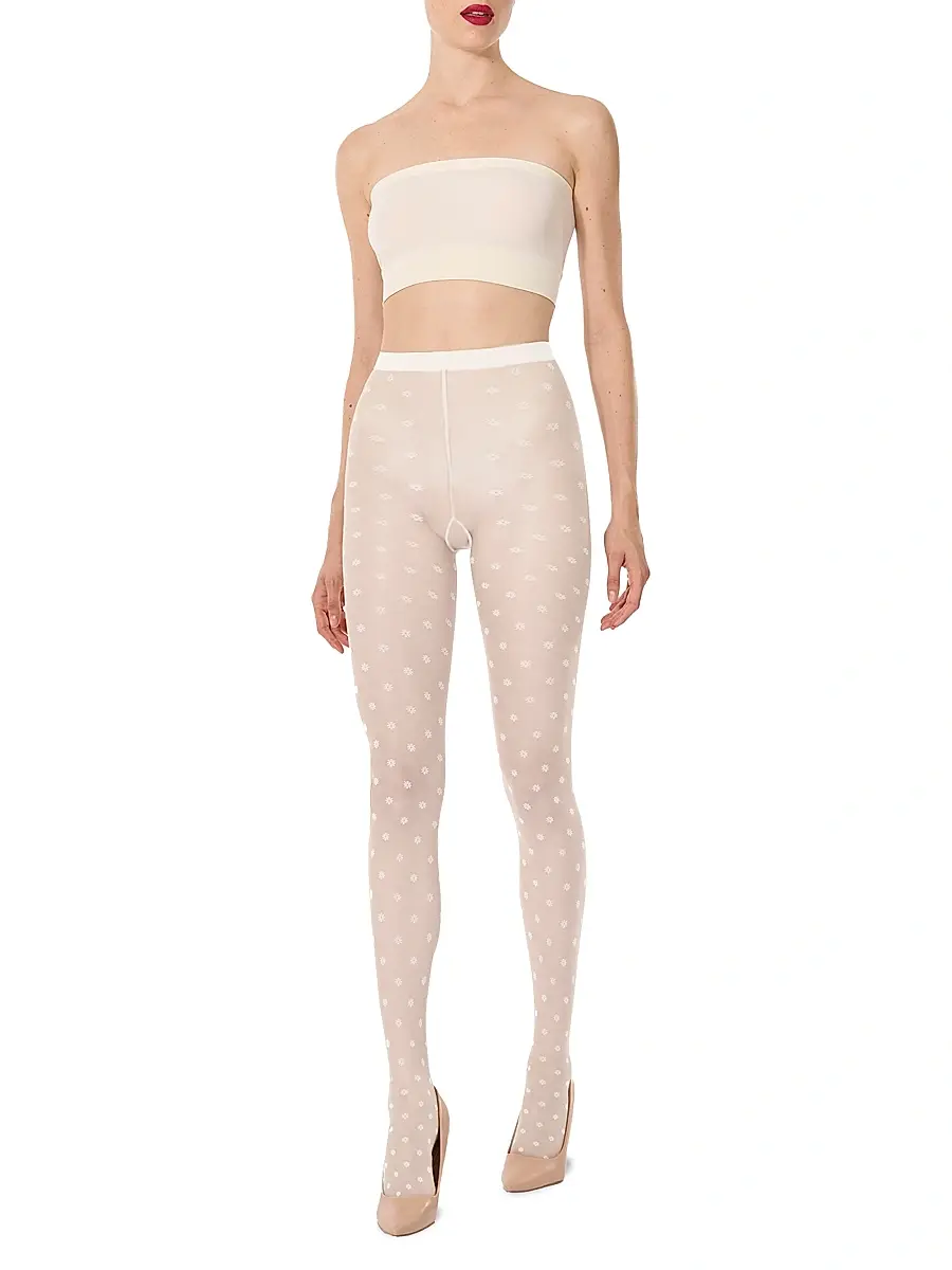 Wolford Women's Daisy Embroidered Tights | Thumbnail 2