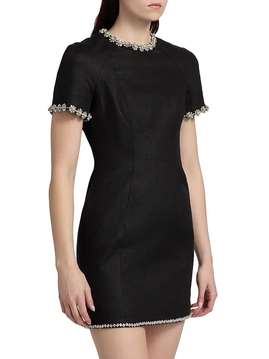 Zimmermann Women's Story Embellished Linen Minidress | Thumbnail 4