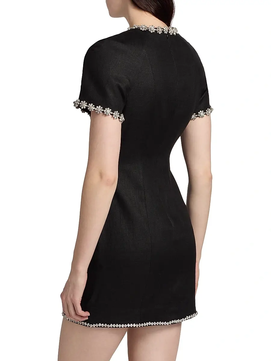 Zimmermann Women's Story Embellished Linen Minidress | Thumbnail 5