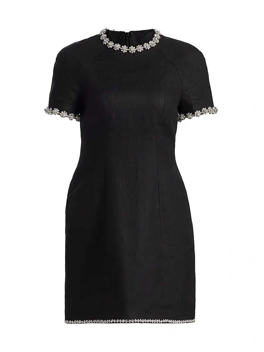 Zimmermann Women's Story Embellished Linen Minidress