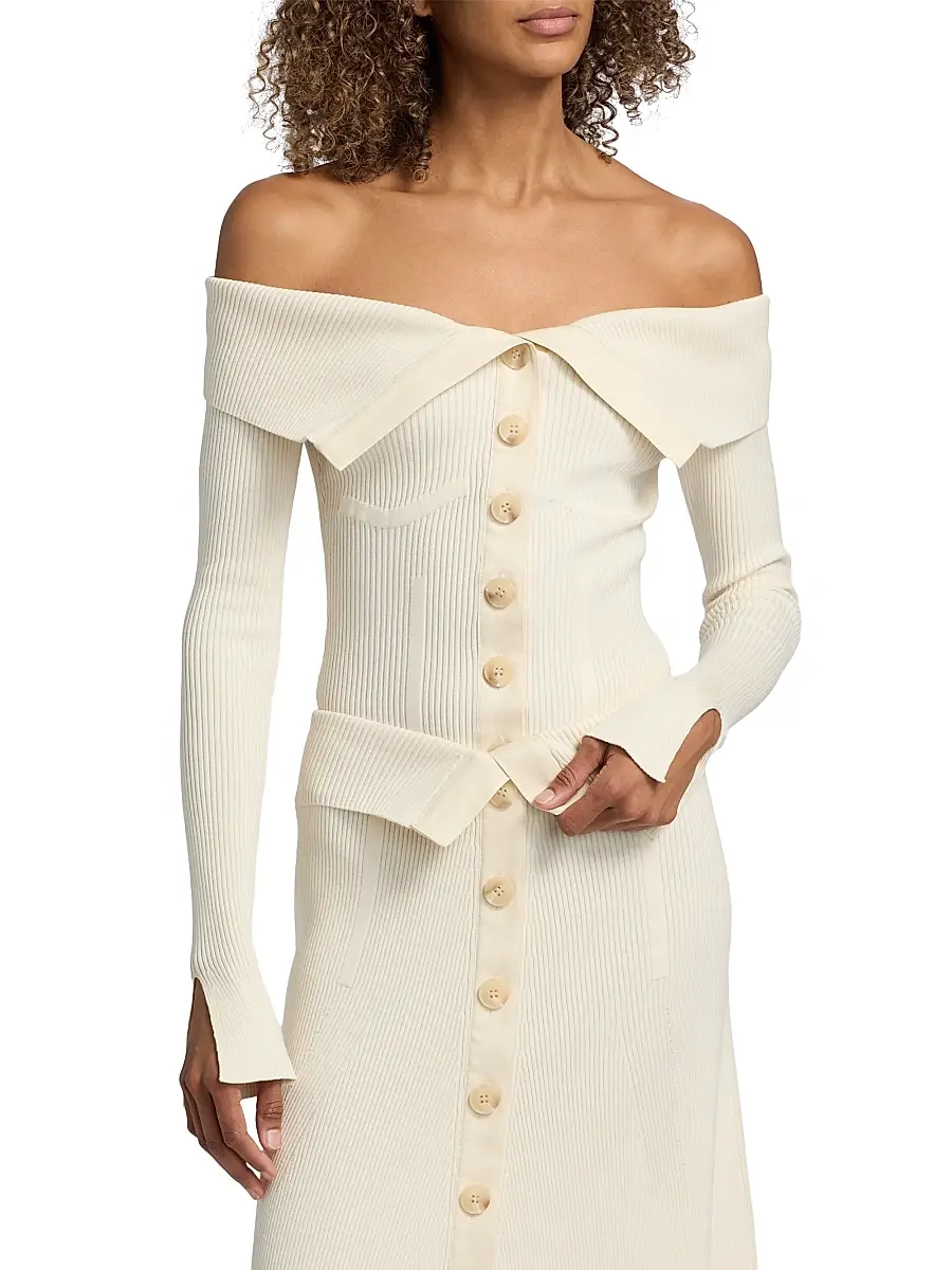 Zimmermann Women's Off-Shoulder Knit Cardigan | Thumbnail 3 Zimmermann Women's Off-Shoulder Knit Cardigan | Thumbnail 3