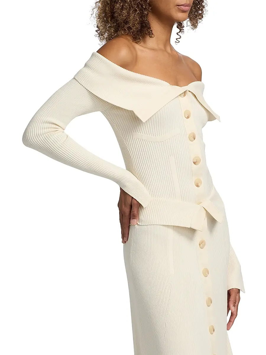 Zimmermann Women's Off-Shoulder Knit Cardigan | Thumbnail 4 Zimmermann Women's Off-Shoulder Knit Cardigan | Thumbnail 4