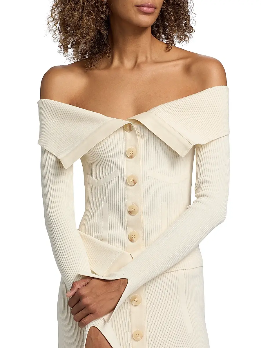 Zimmermann Women's Off-Shoulder Knit Cardigan | Thumbnail 6 Zimmermann Women's Off-Shoulder Knit Cardigan | Thumbnail 6