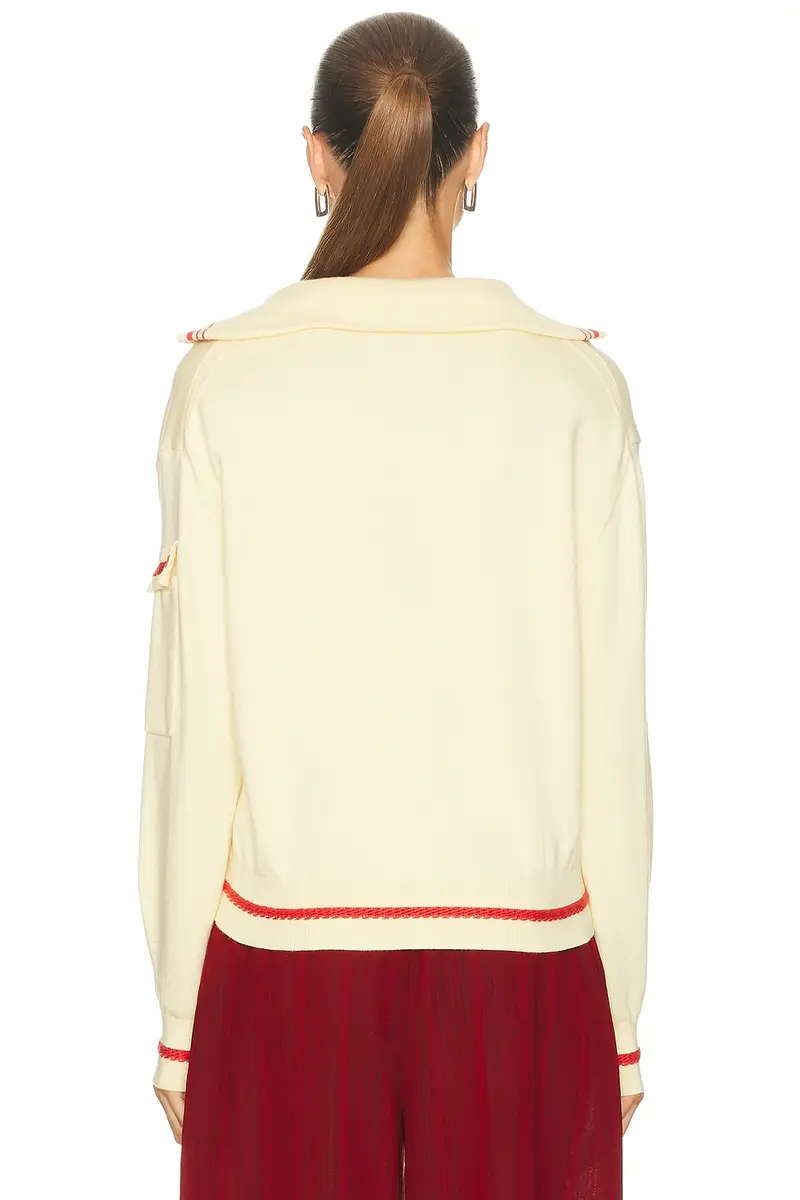 Guest In Residence Jib Polo Half Zip Sweater | Thumbnail 3