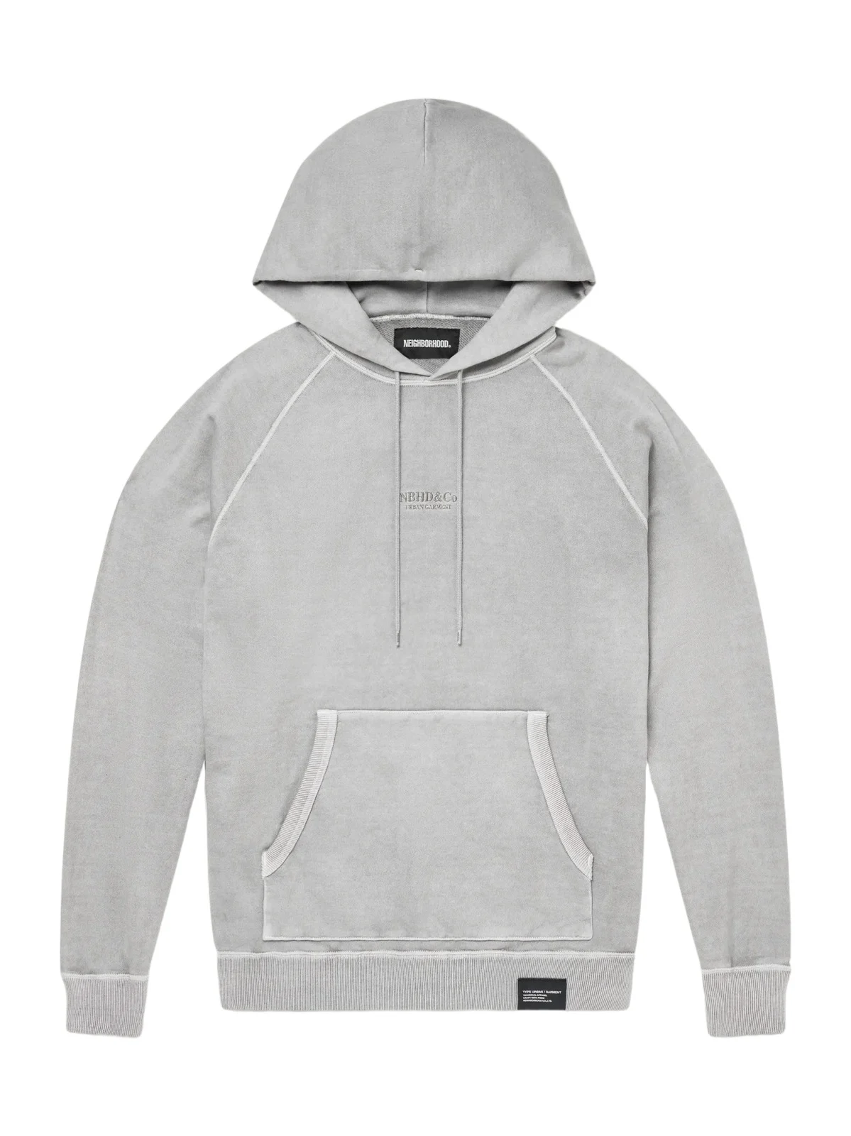 Neighborhood Logo-Embroidered Pigment-Dyed Cotton-Jersey Hoodie - Men