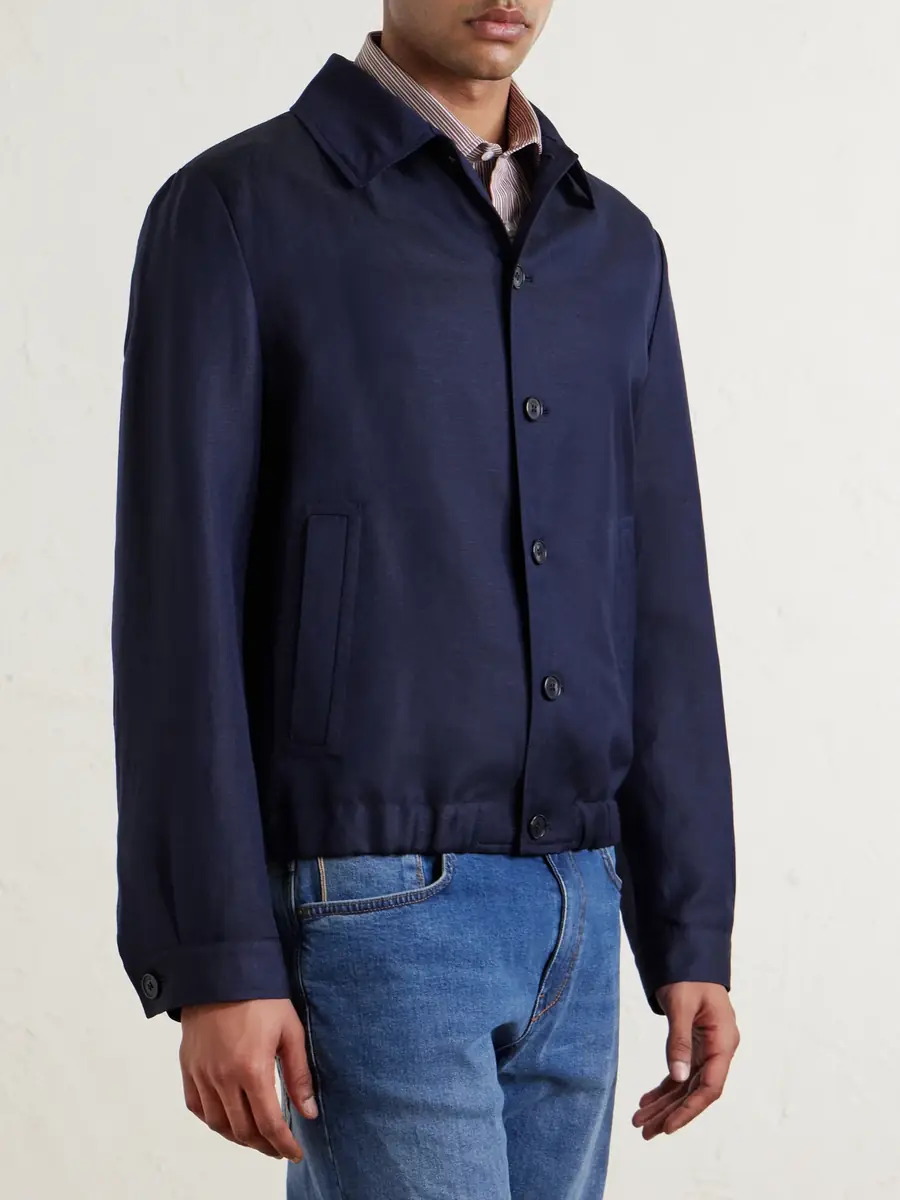 Slowear Wool and Linen-Blend Bomber - Men | Thumbnail 3 Slowear Wool and Linen-Blend Bomber - Men | Thumbnail 3