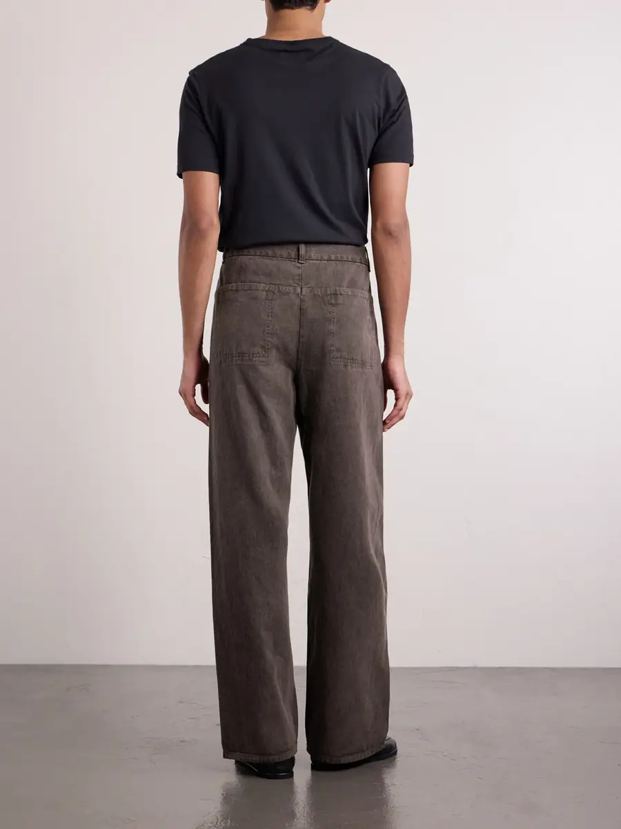 Amomento Garment Dyed Wide-Leg Jeans - Men | Thumbnail 4 Amomento Garment Dyed Wide-Leg Jeans - Men | Thumbnail 4